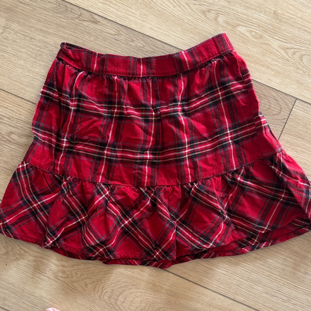 Carter's Red Plaid Mini Skirt size 10 girls